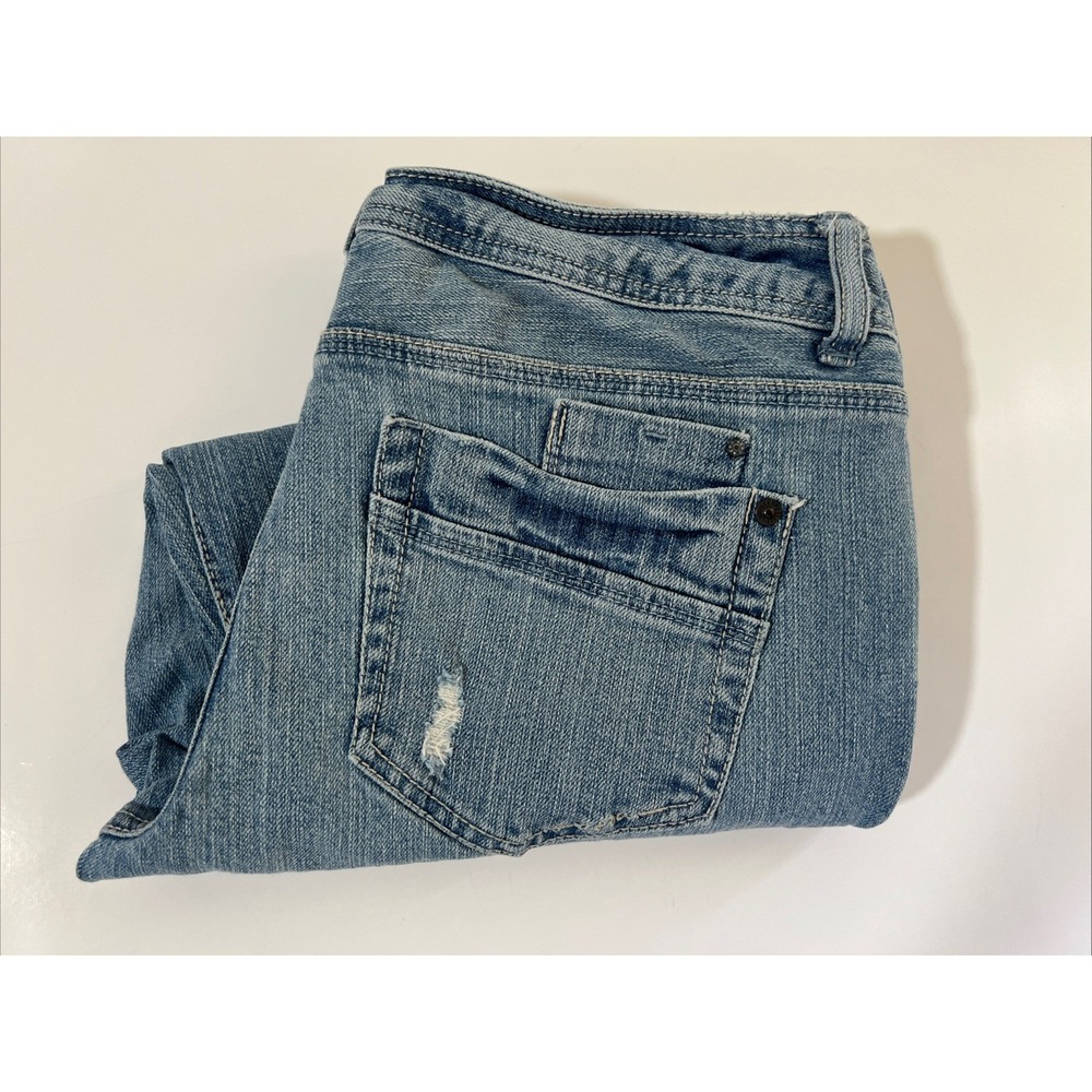 Aeropostale Jeans Womens‎ 9/10  Blue Flare Stretch Denim Mid-Rise Cropped